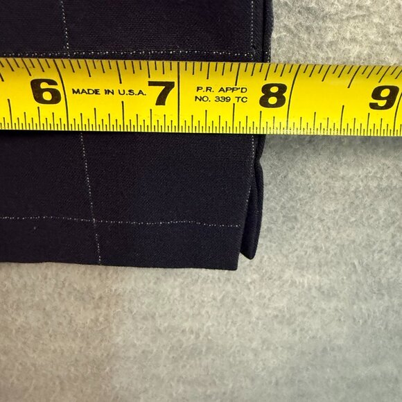 Chico's Fabulously Slimming 3 (US 16) Ankle Pants Navy Blue Windowpane Plaid - Picture 14 of 14